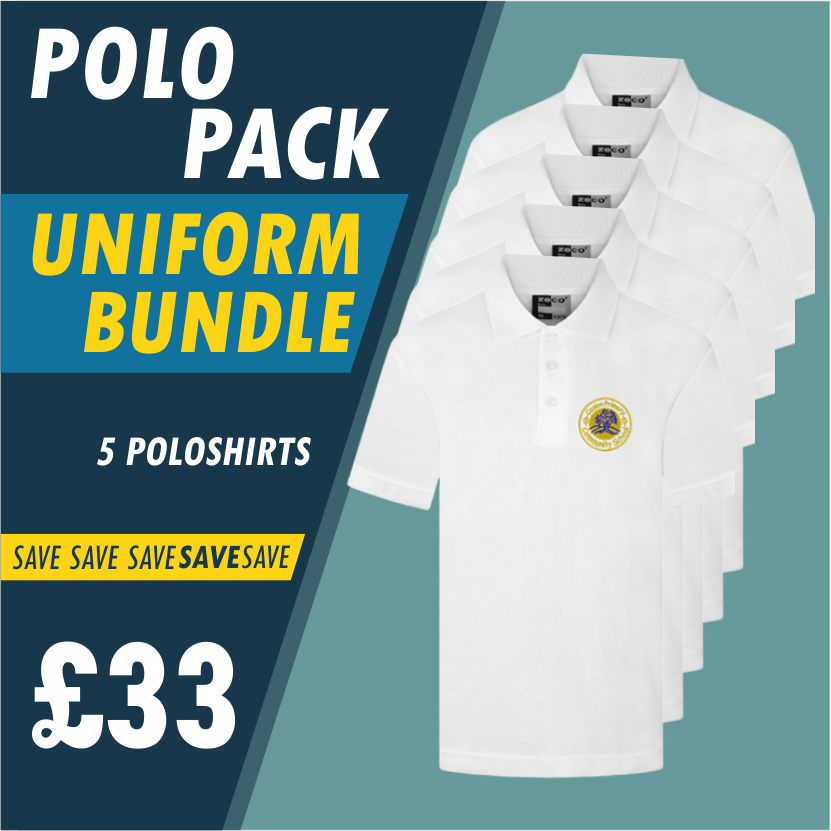 Bundle package of 5 poloshirts